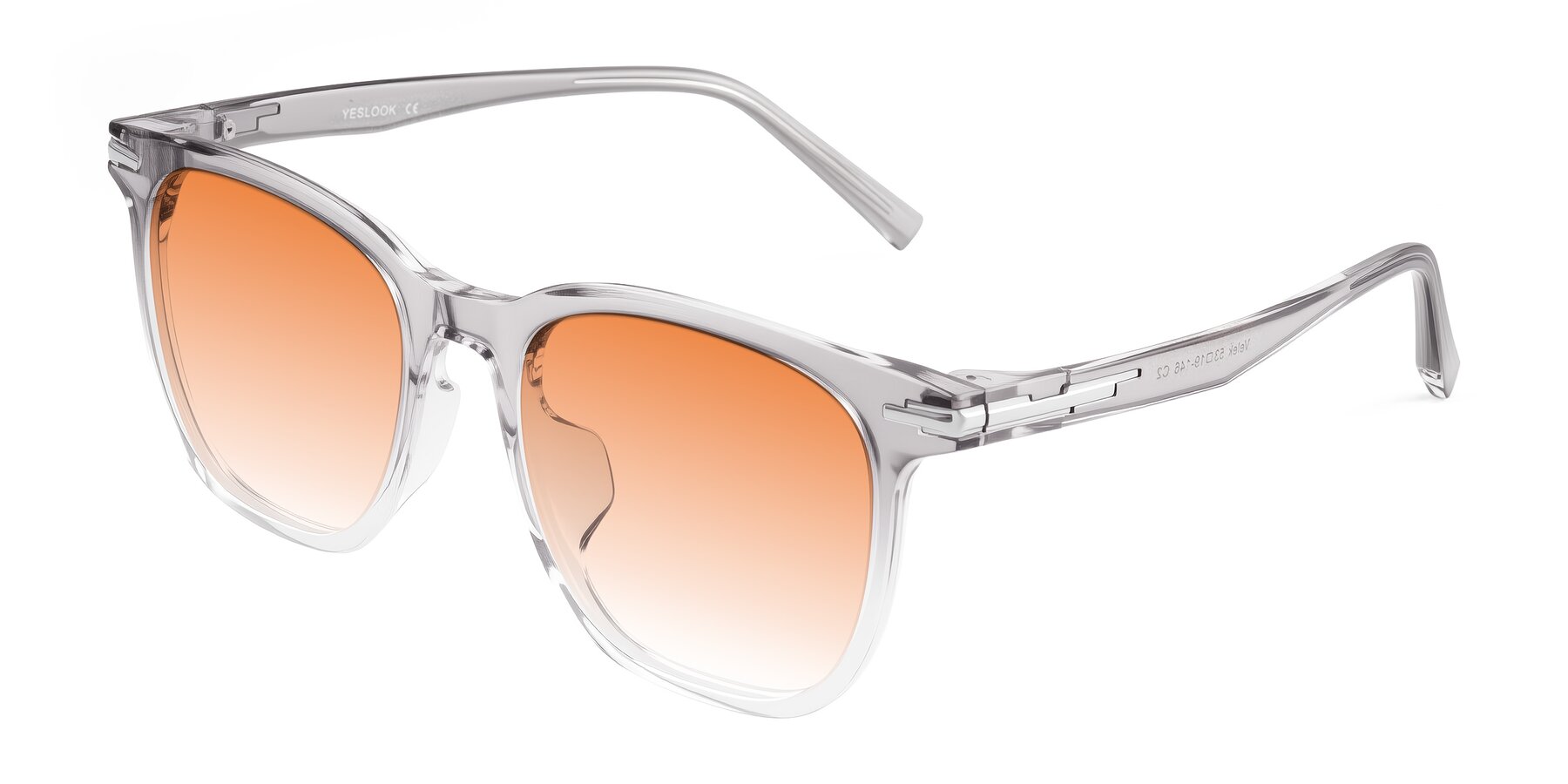 Angle of Velek in Gradient Crystal Gray with Orange Gradient Lenses