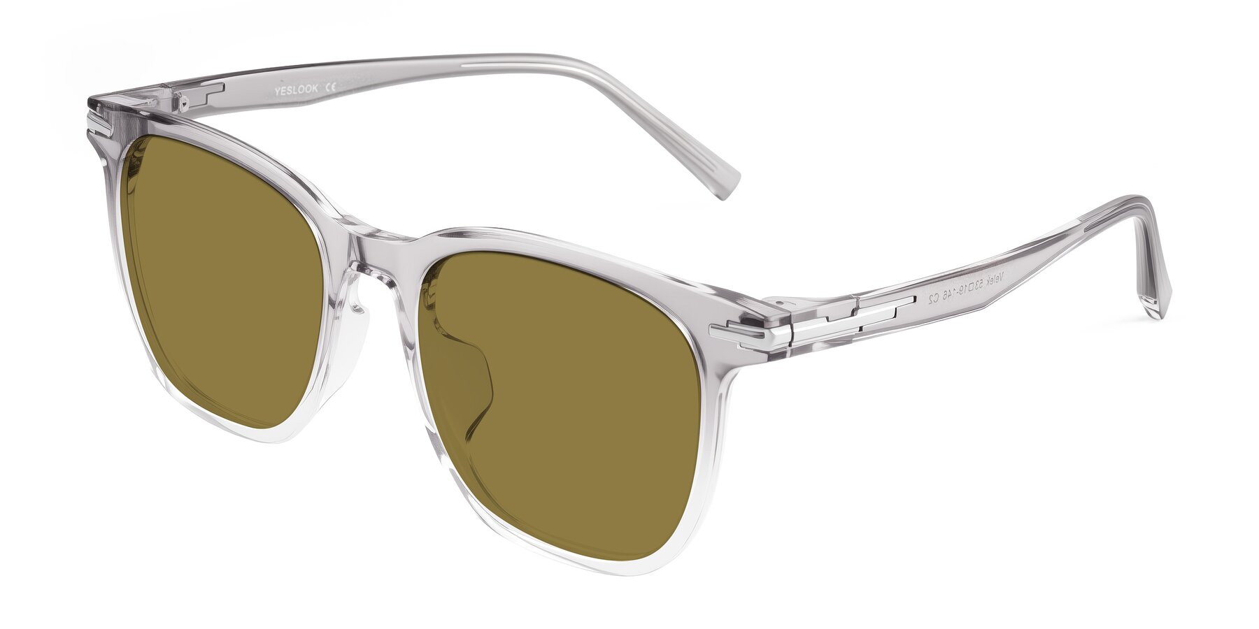 Angle of Velek in Gradient Crystal Gray with Brown Polarized Lenses