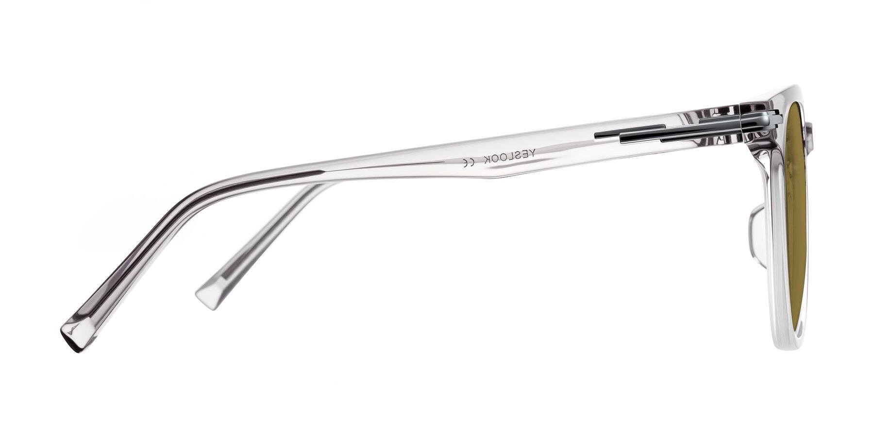 Side of Velek in Gradient Crystal Gray with Brown Polarized Lenses