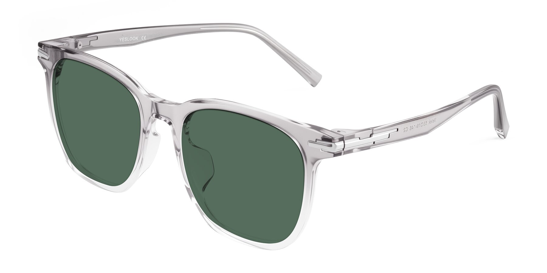 Angle of Velek in Gradient Crystal Gray with Green Polarized Lenses