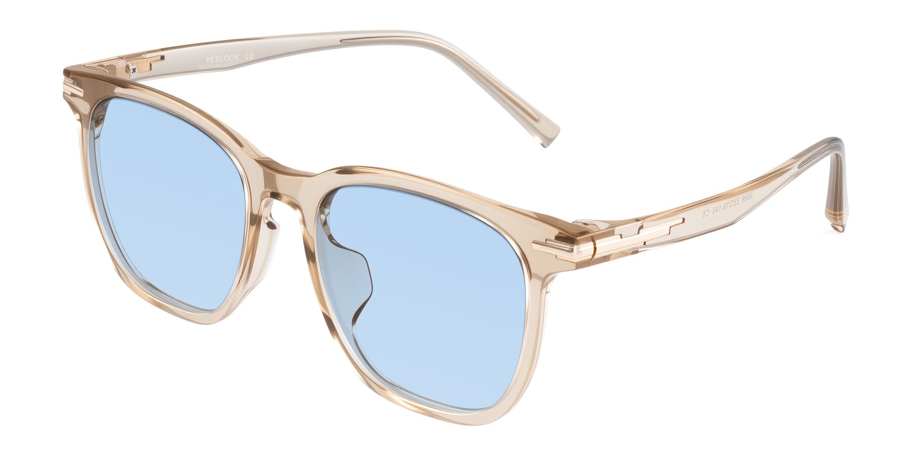 Angle of Velek in Champagne with Light Blue Tinted Lenses
