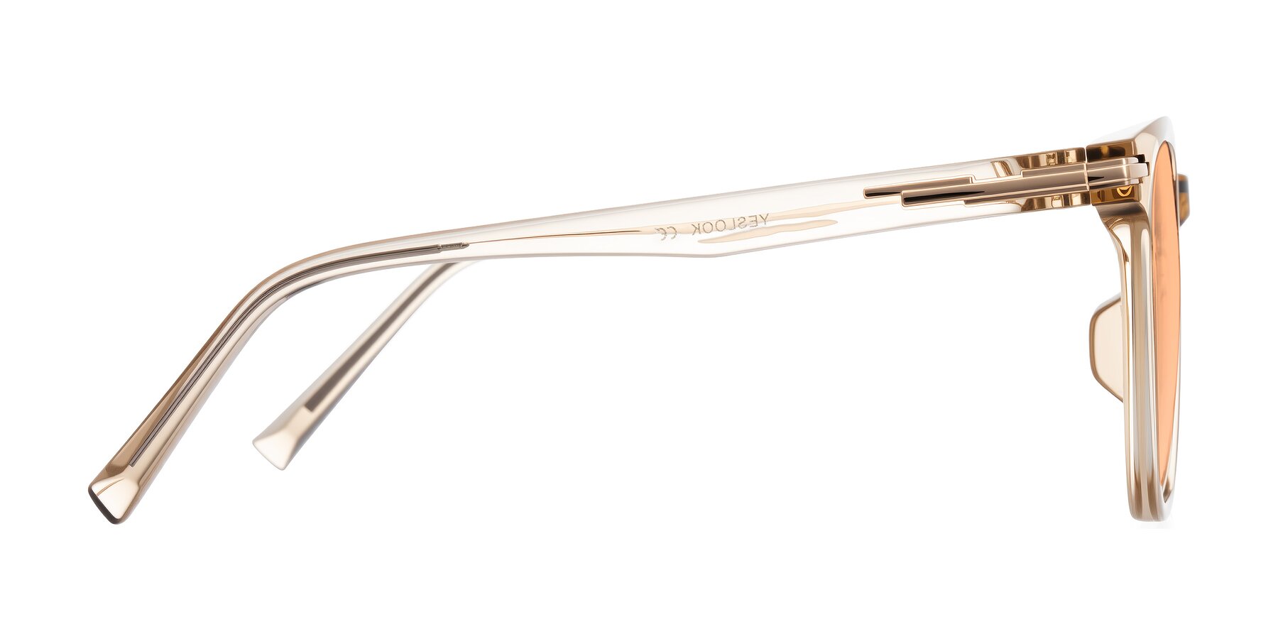 Side of Velek in Champagne with Light Orange Tinted Lenses