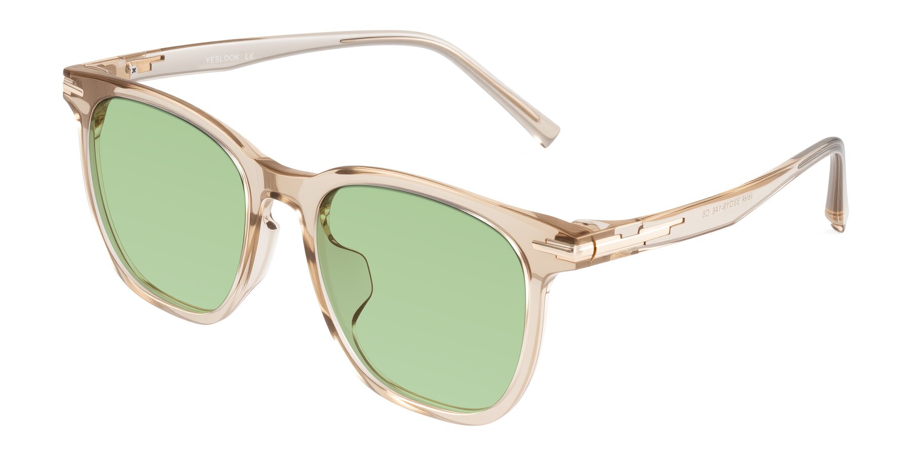 Angle of Velek in Champagne with Medium Green Tinted Lenses