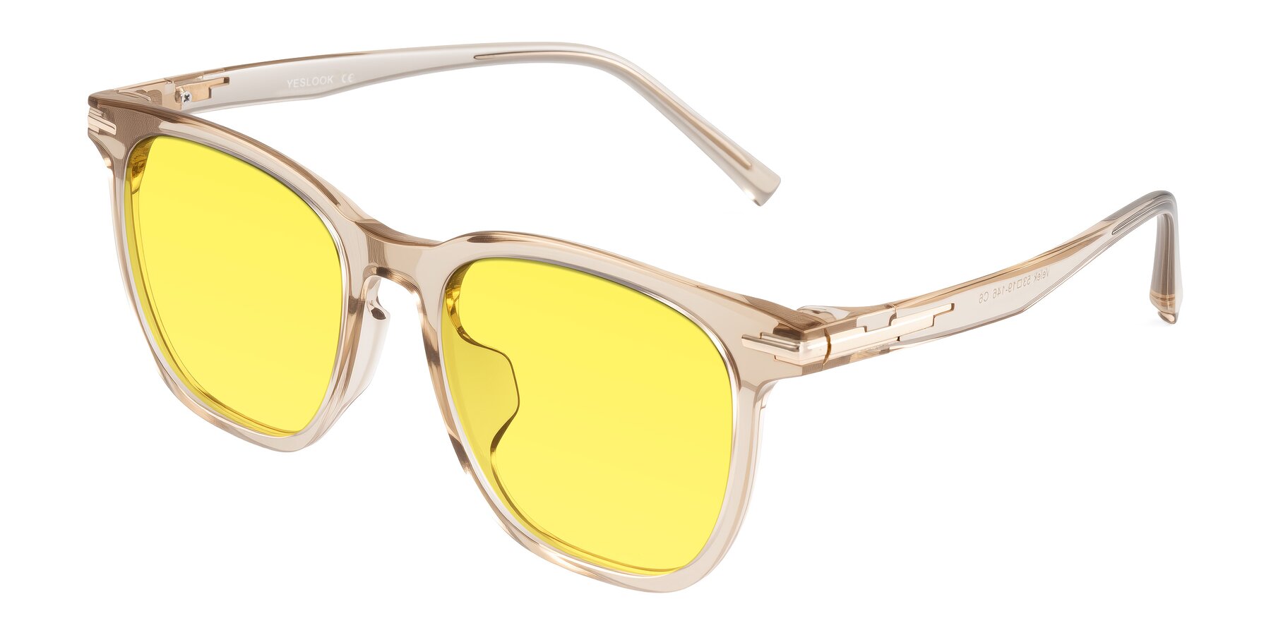 Angle of Velek in Champagne with Medium Yellow Tinted Lenses