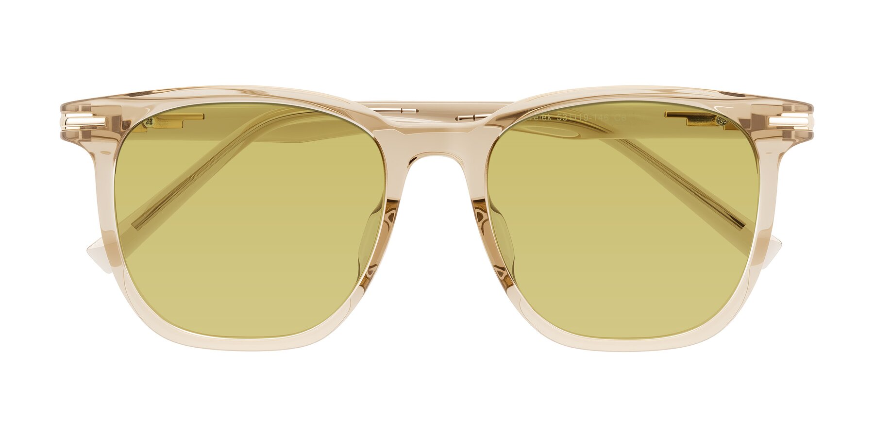Folded Front of Velek in Champagne with Medium Champagne Tinted Lenses