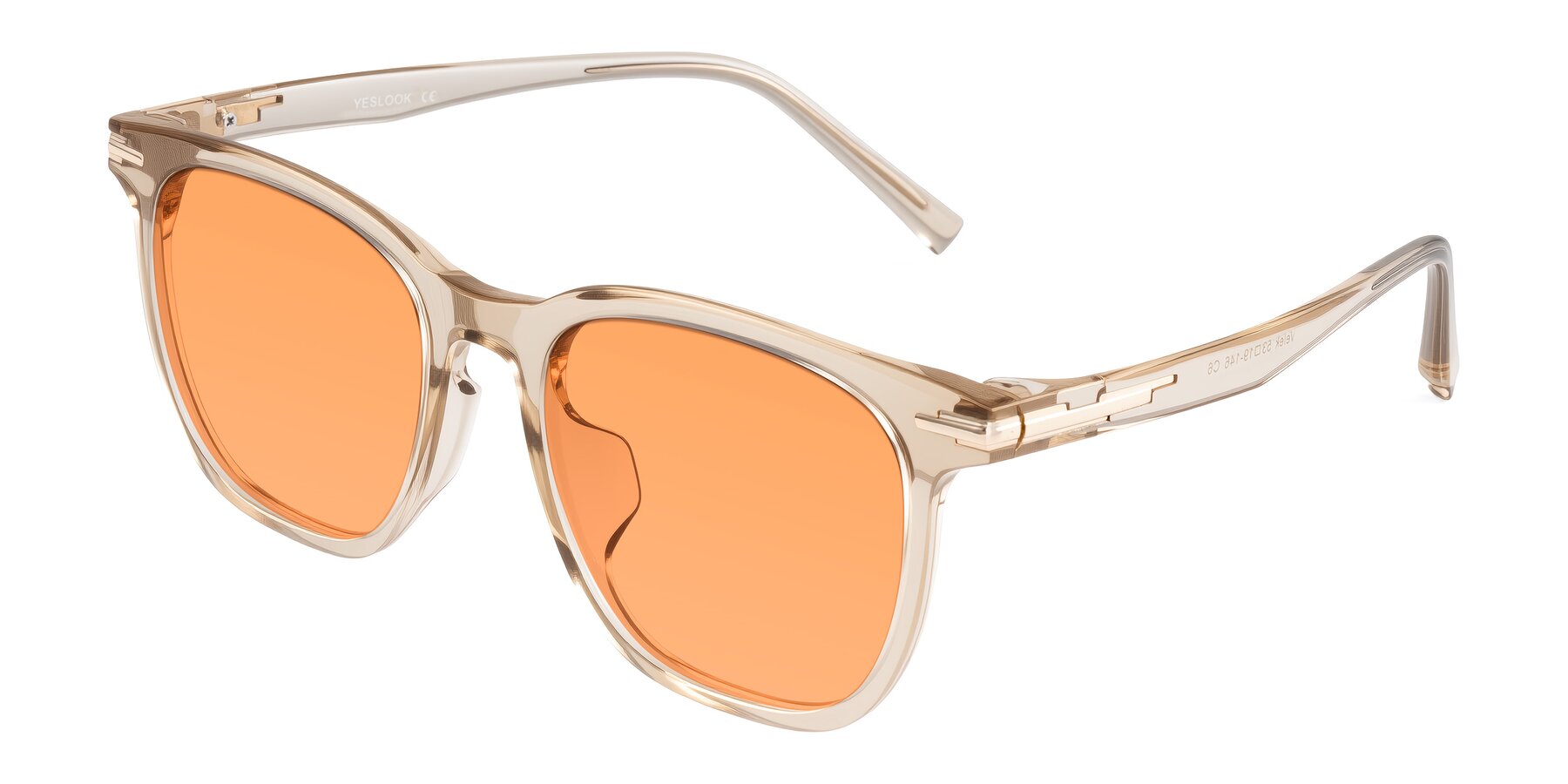 Angle of Velek in Champagne with Medium Orange Tinted Lenses