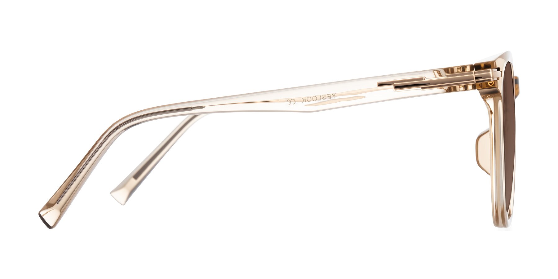 Side of Velek in Champagne with Brown Tinted Lenses