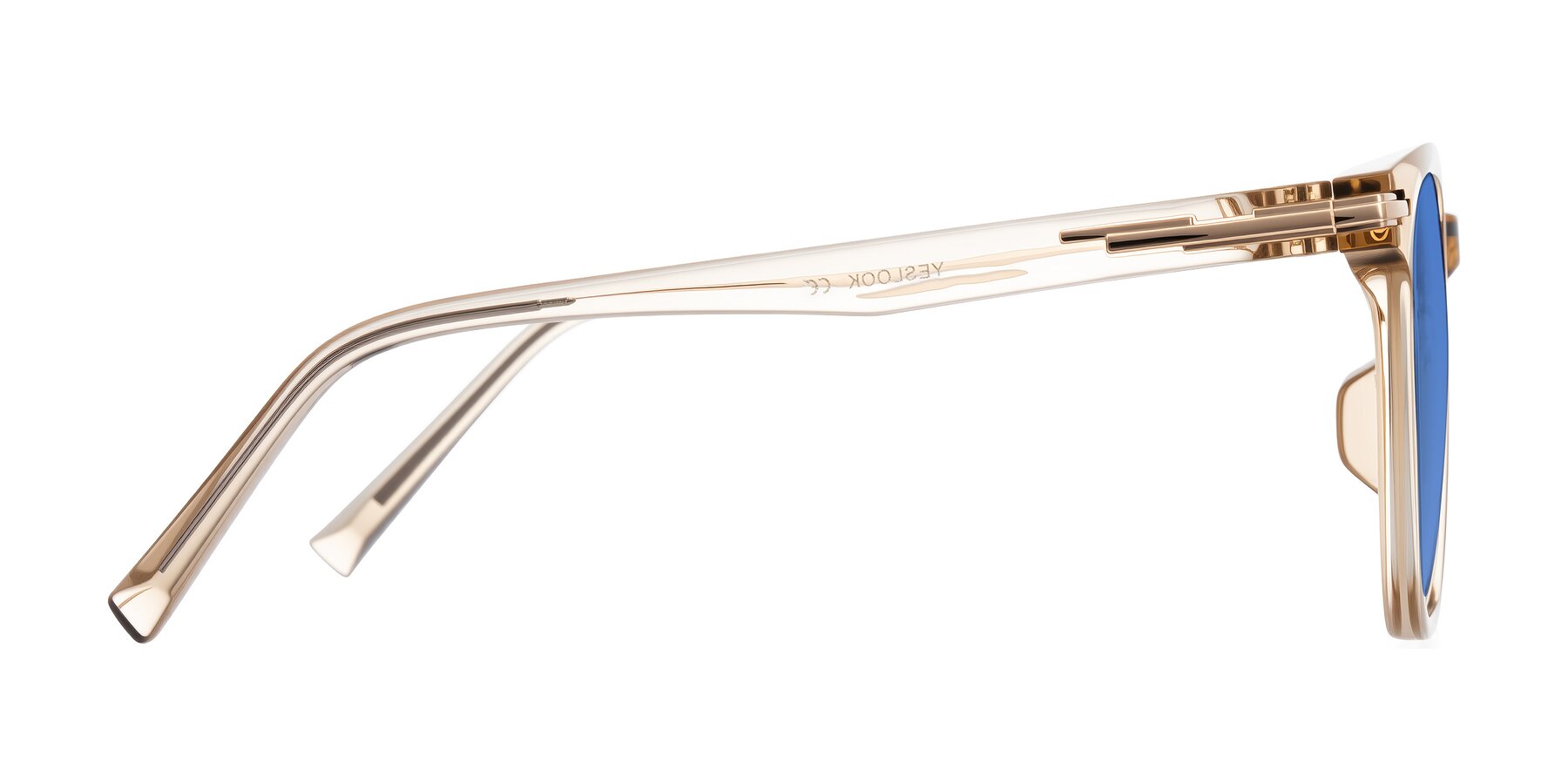 Side of Velek in Champagne with Blue Tinted Lenses
