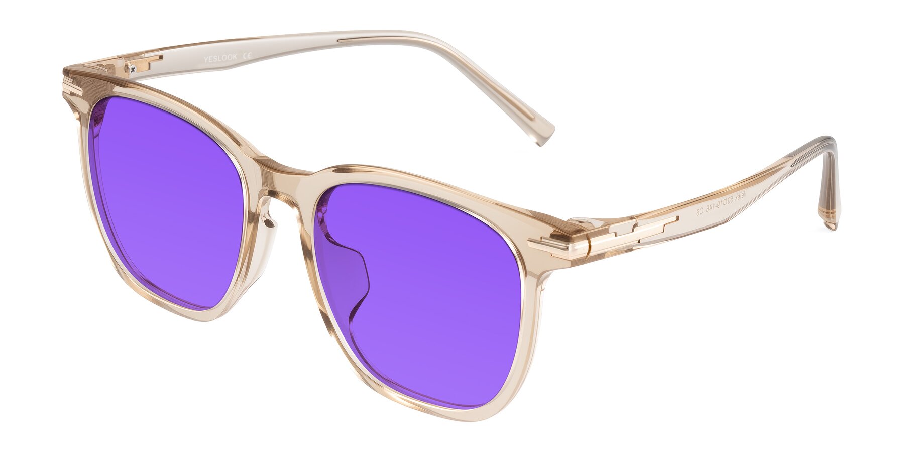 Angle of Velek in Champagne with Purple Tinted Lenses