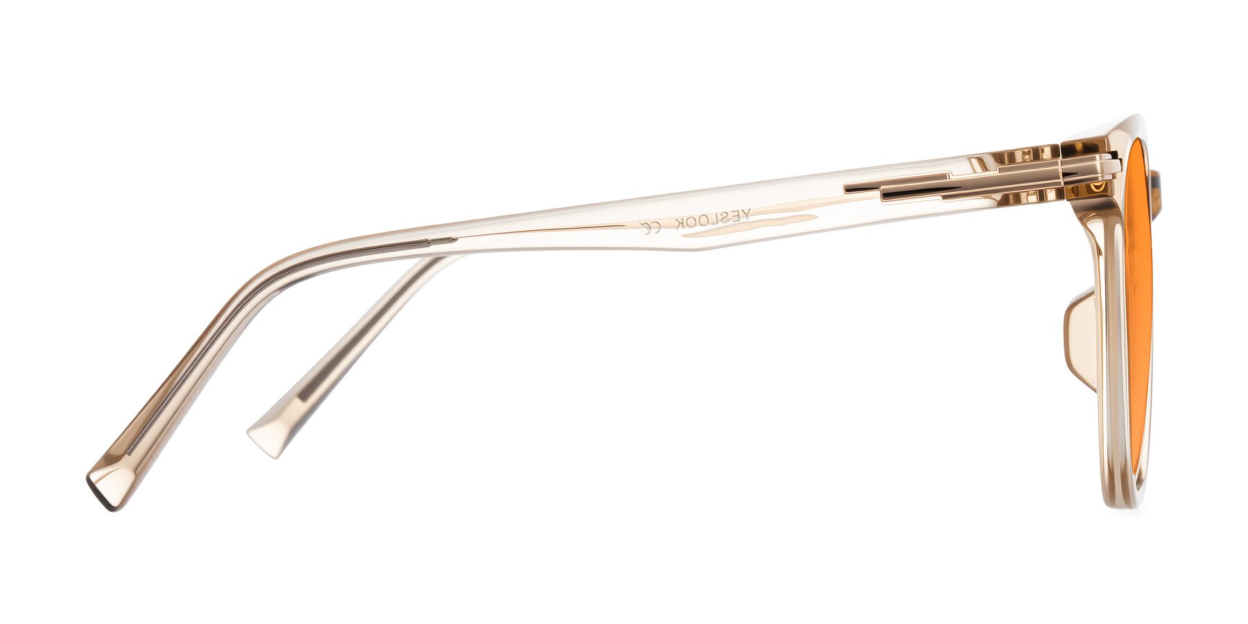 Side of Velek in Champagne with Orange Tinted Lenses