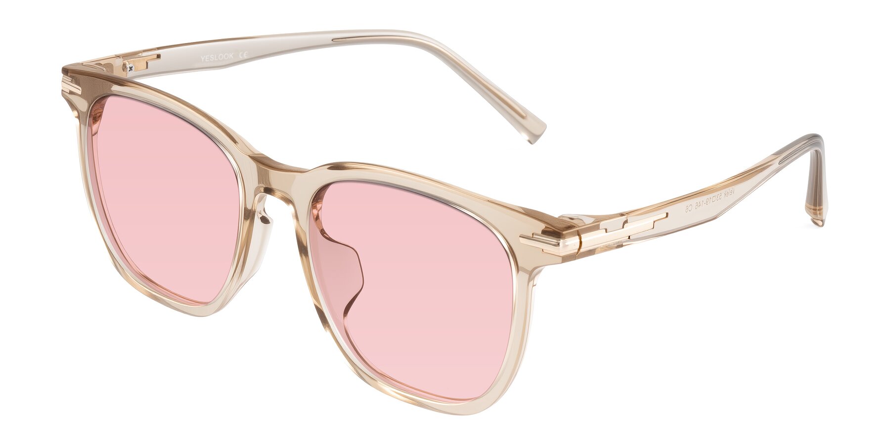 Angle of Velek in Champagne with Light Garnet Tinted Lenses