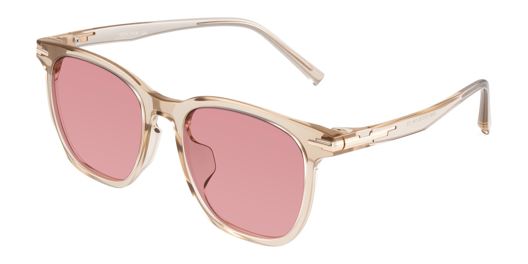 Angle of Velek in Champagne with Medium Garnet Tinted Lenses