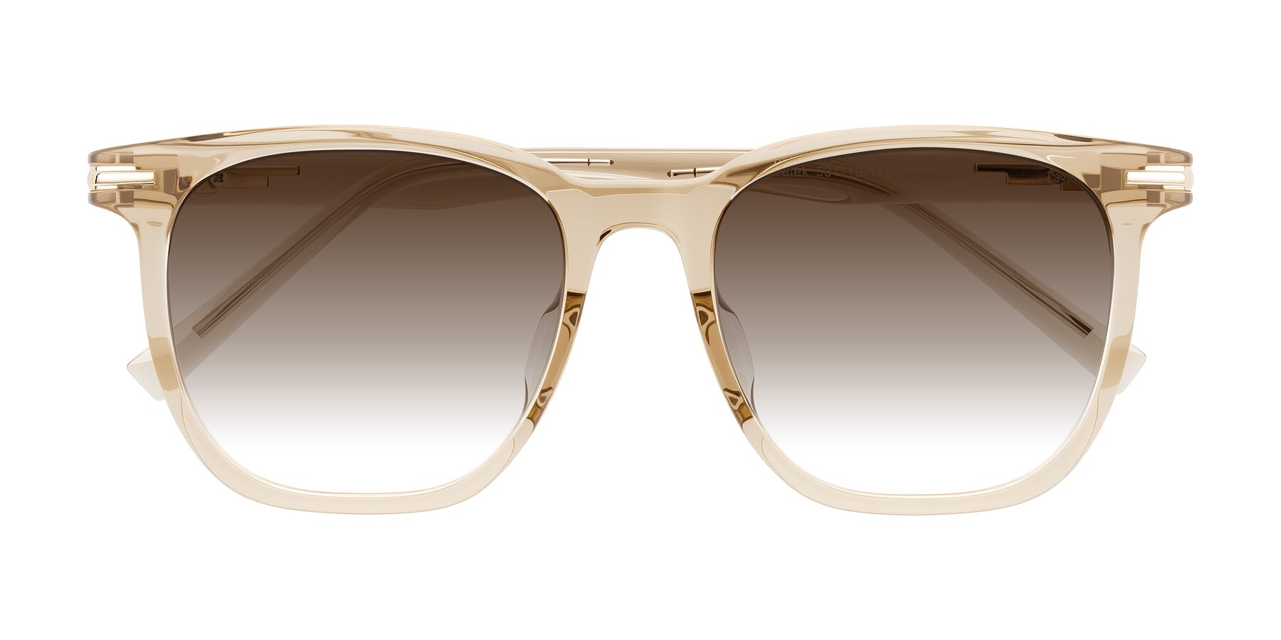 Folded Front of Velek in Champagne with Brown Gradient Lenses