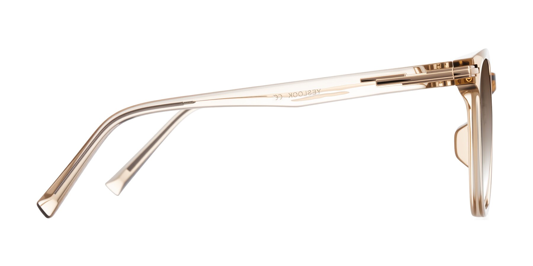 Side of Velek in Champagne with Brown Gradient Lenses