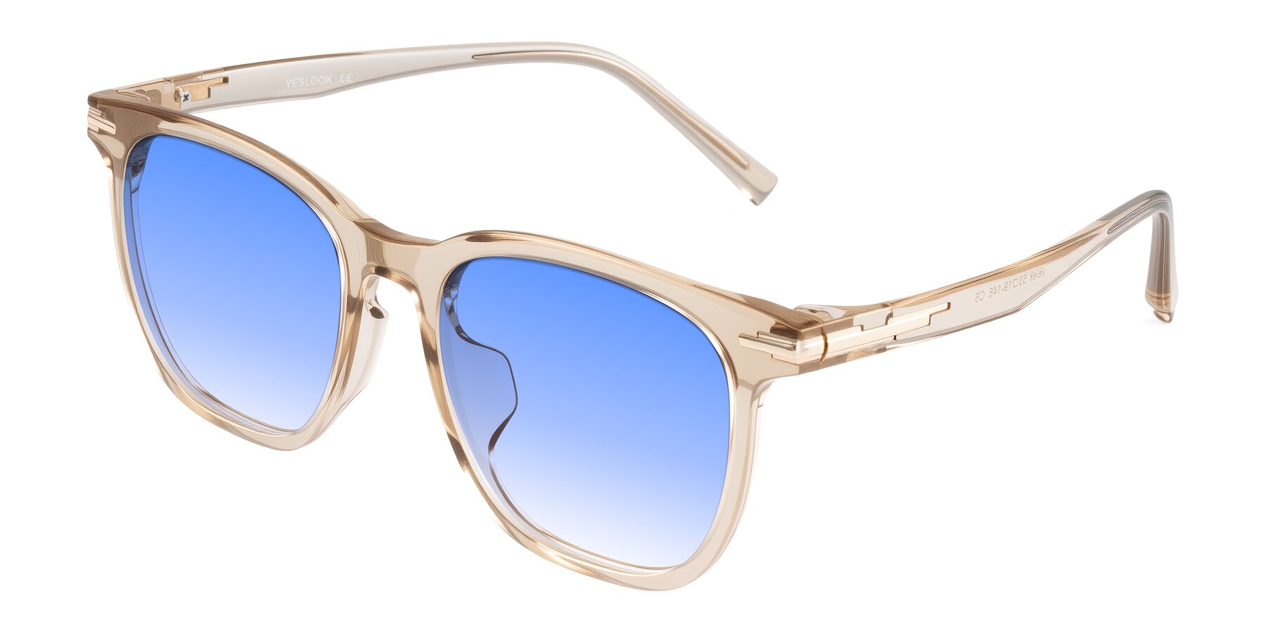 Angle of Velek in Champagne with Blue Gradient Lenses