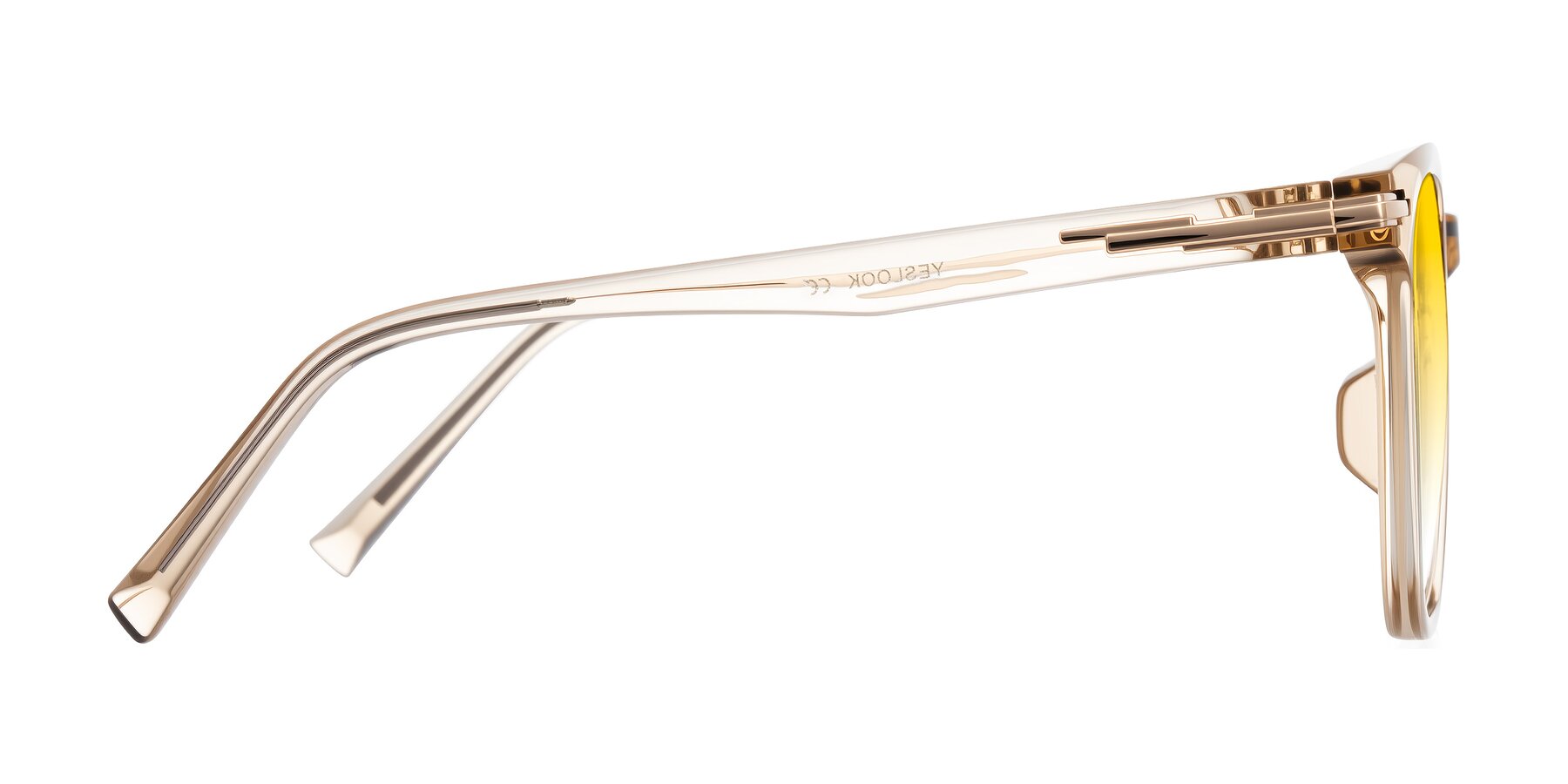 Side of Velek in Champagne with Yellow Gradient Lenses