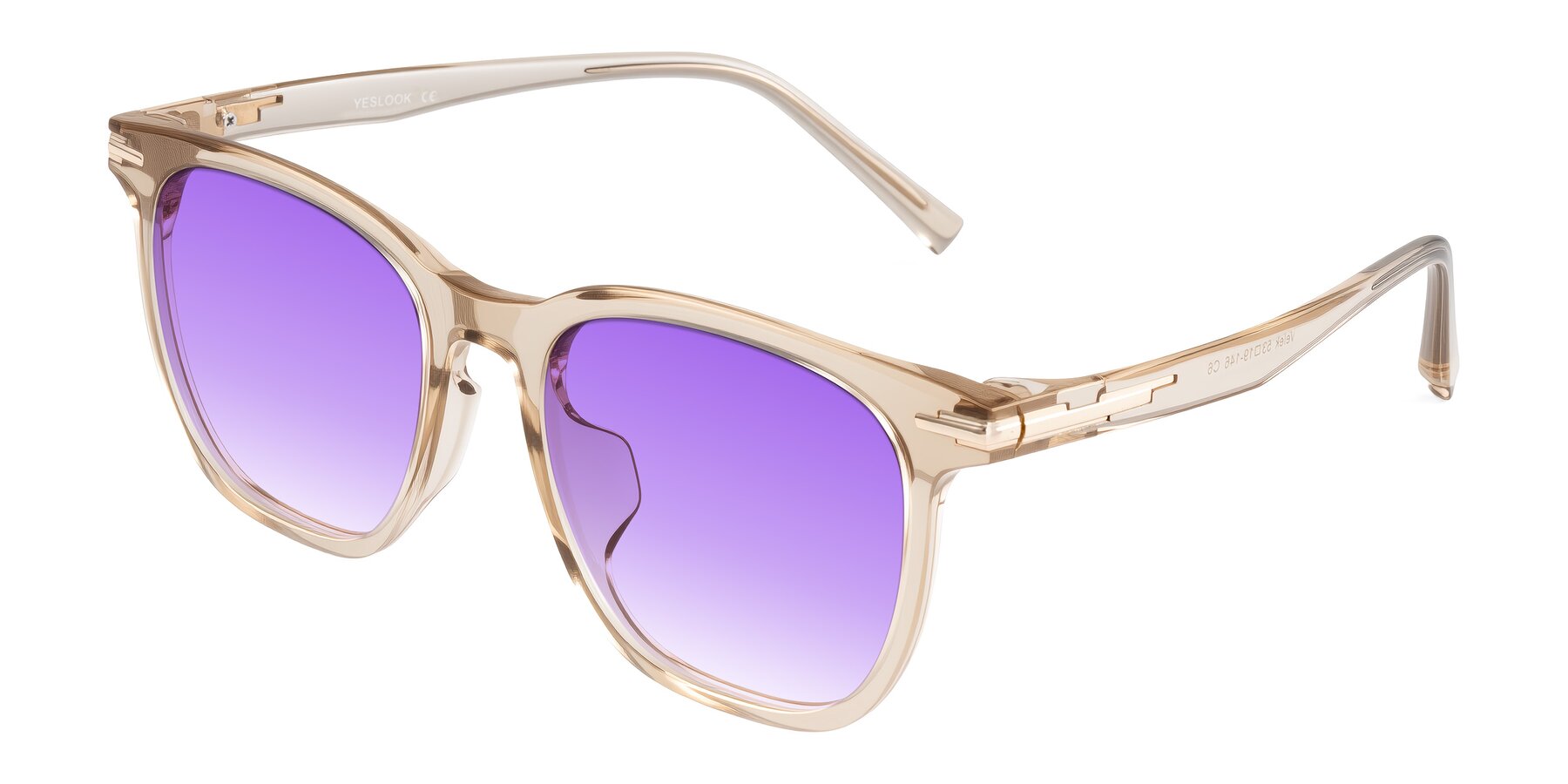 Angle of Velek in Champagne with Purple Gradient Lenses