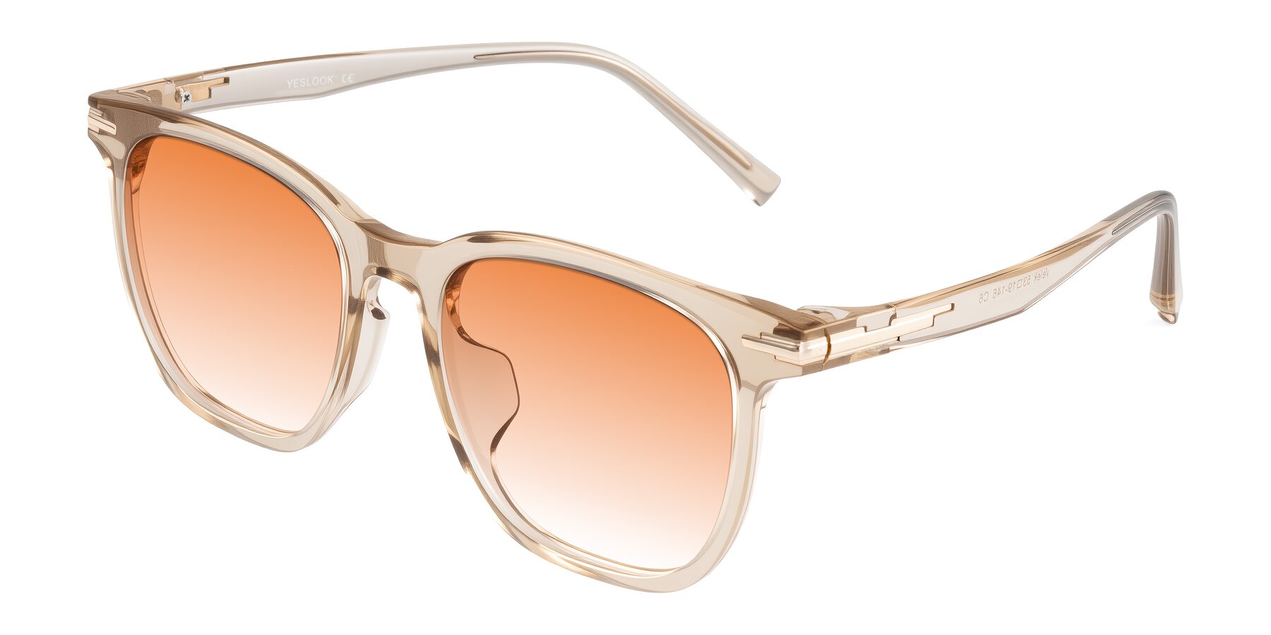 Angle of Velek in Champagne with Orange Gradient Lenses