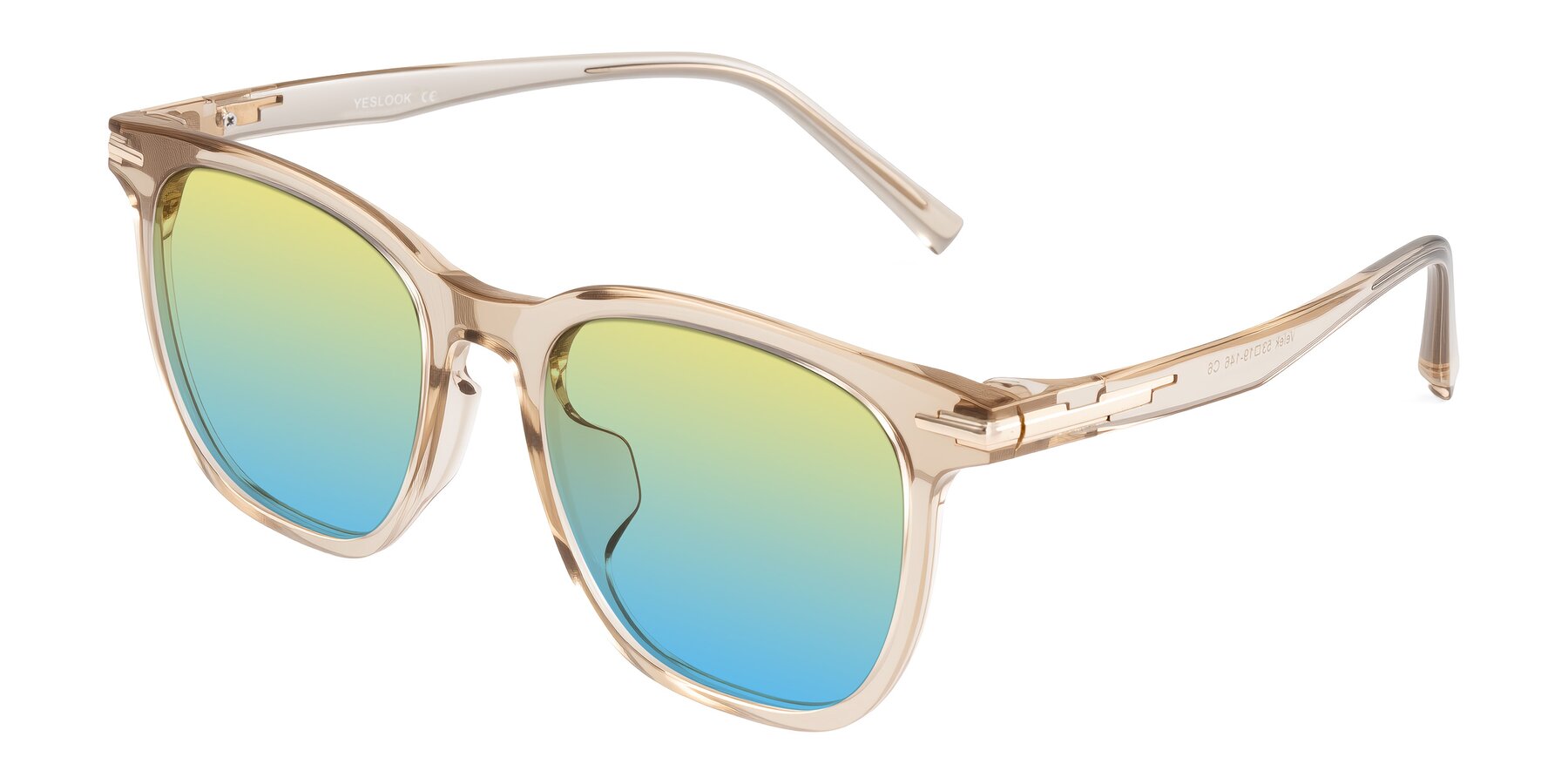 Angle of Velek in Champagne with Yellow / Blue Gradient Lenses