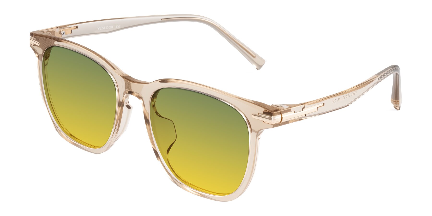 Angle of Velek in Champagne with Green / Yellow Gradient Lenses