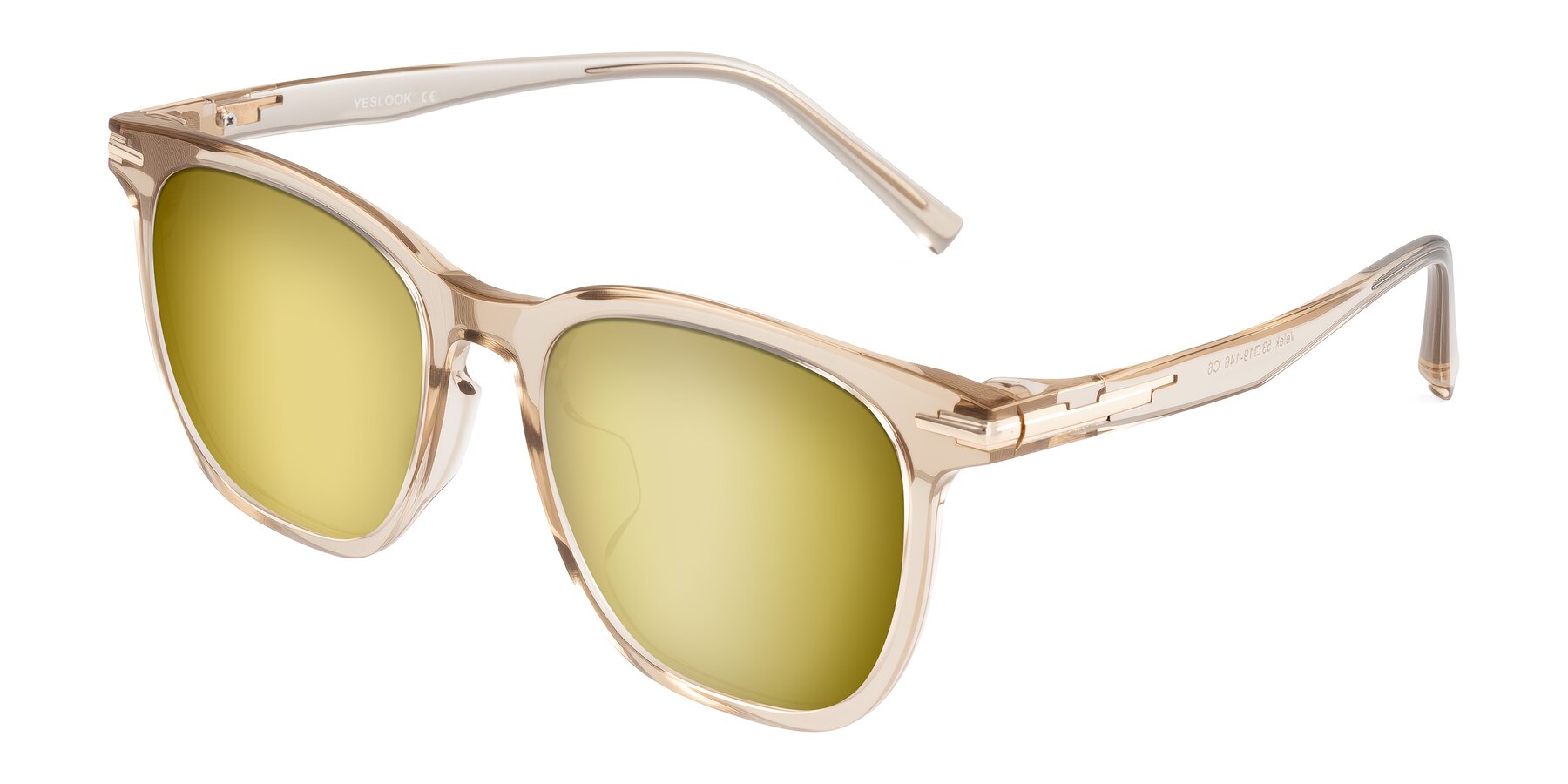 Angle of Velek in Champagne with Gold Mirrored Lenses