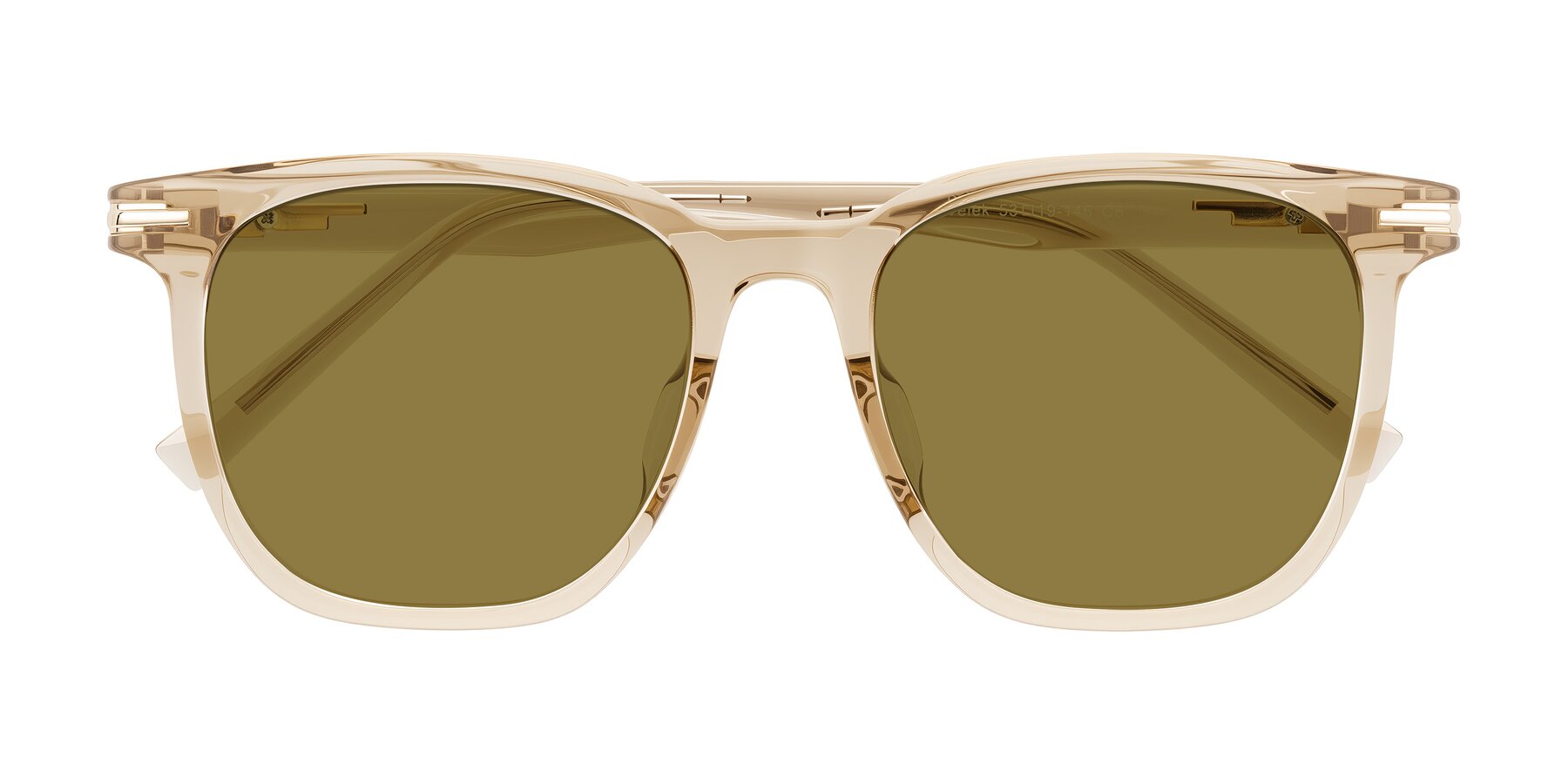 Folded Front of Velek in Champagne with Brown Polarized Lenses