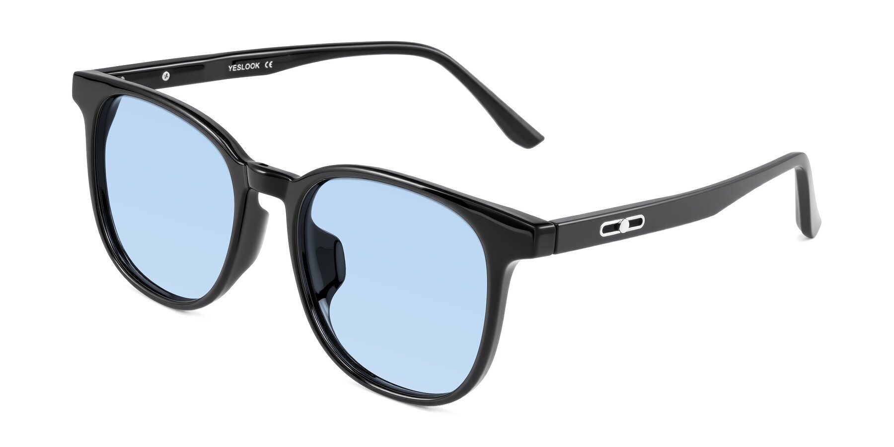 Angle of Ruhling in Black with Light Blue Tinted Lenses