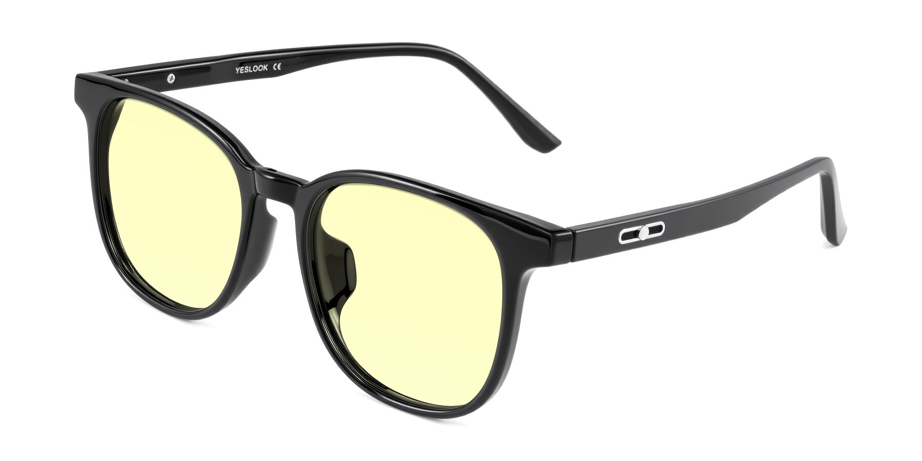 Angle of Ruhling in Black with Light Yellow Tinted Lenses