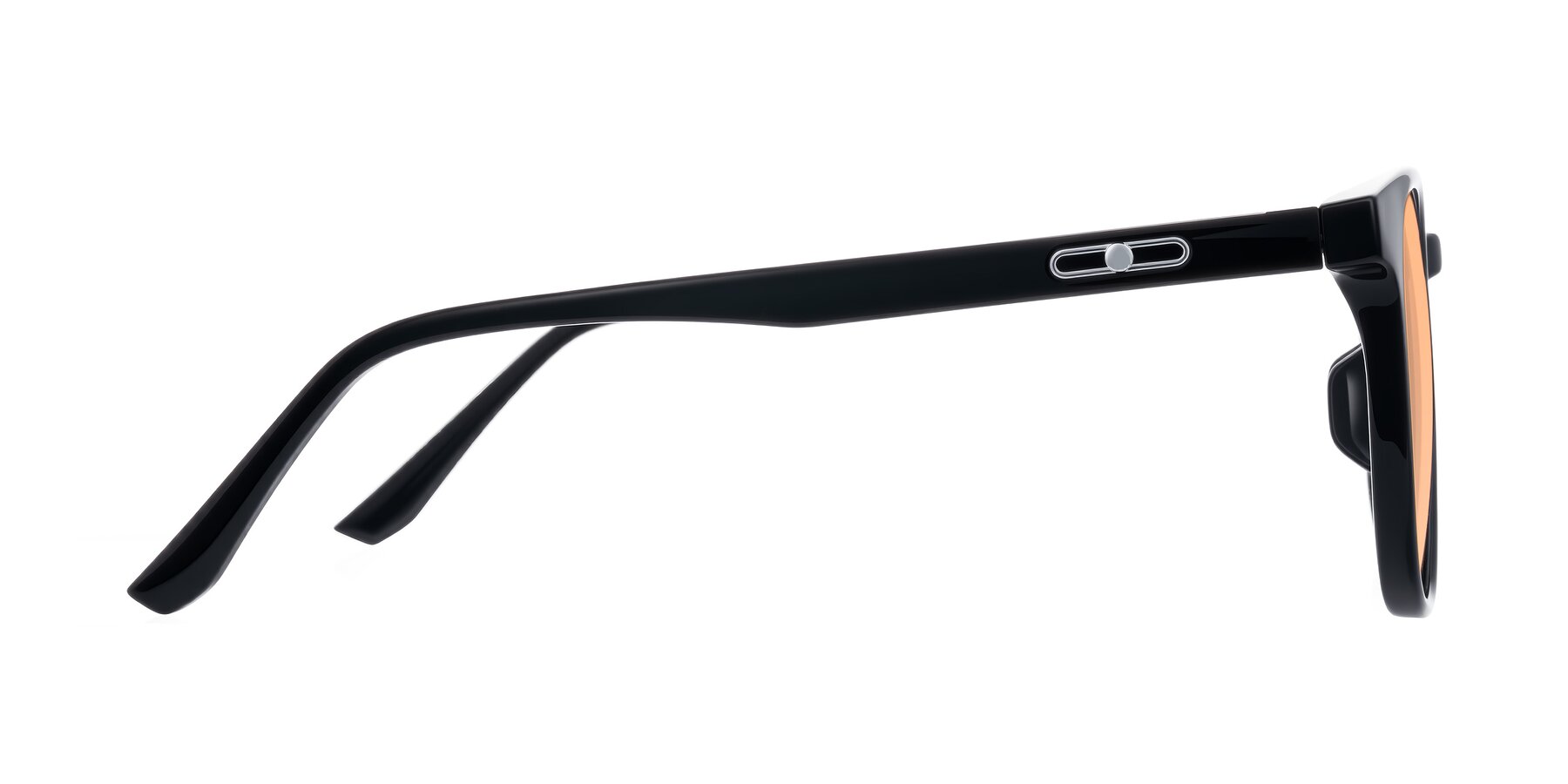 Side of Ruhling in Black with Light Orange Tinted Lenses