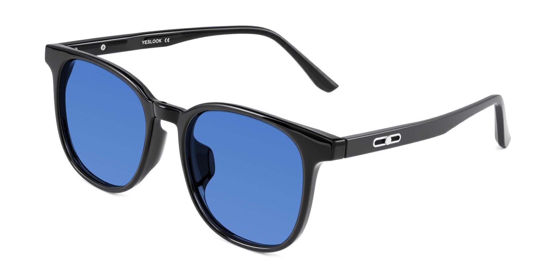Angle of Ruhling in Black with Blue Tinted Lenses