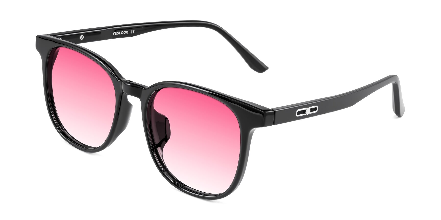 Angle of Ruhling in Black with Pink Gradient Lenses