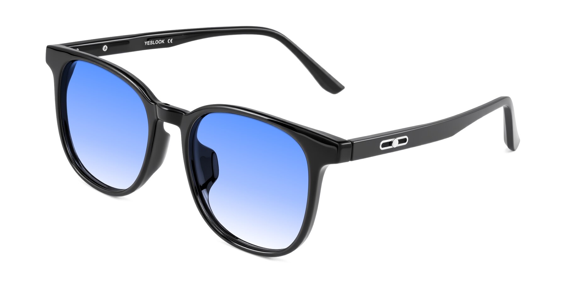 Angle of Ruhling in Black with Blue Gradient Lenses