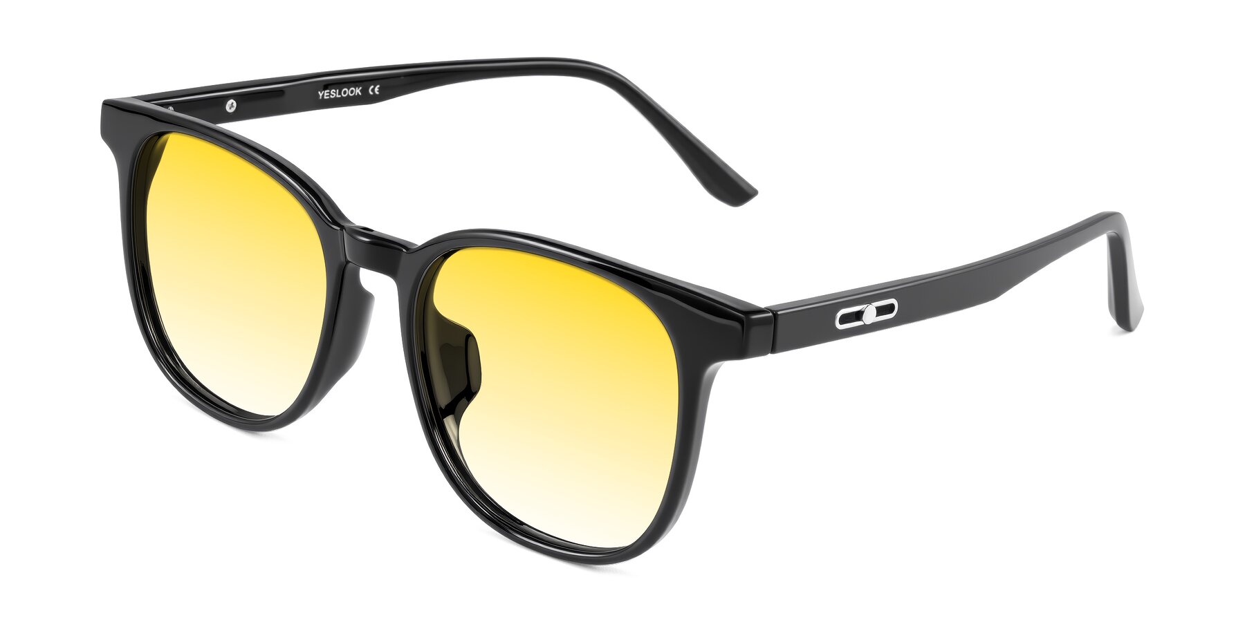 Angle of Ruhling in Black with Yellow Gradient Lenses