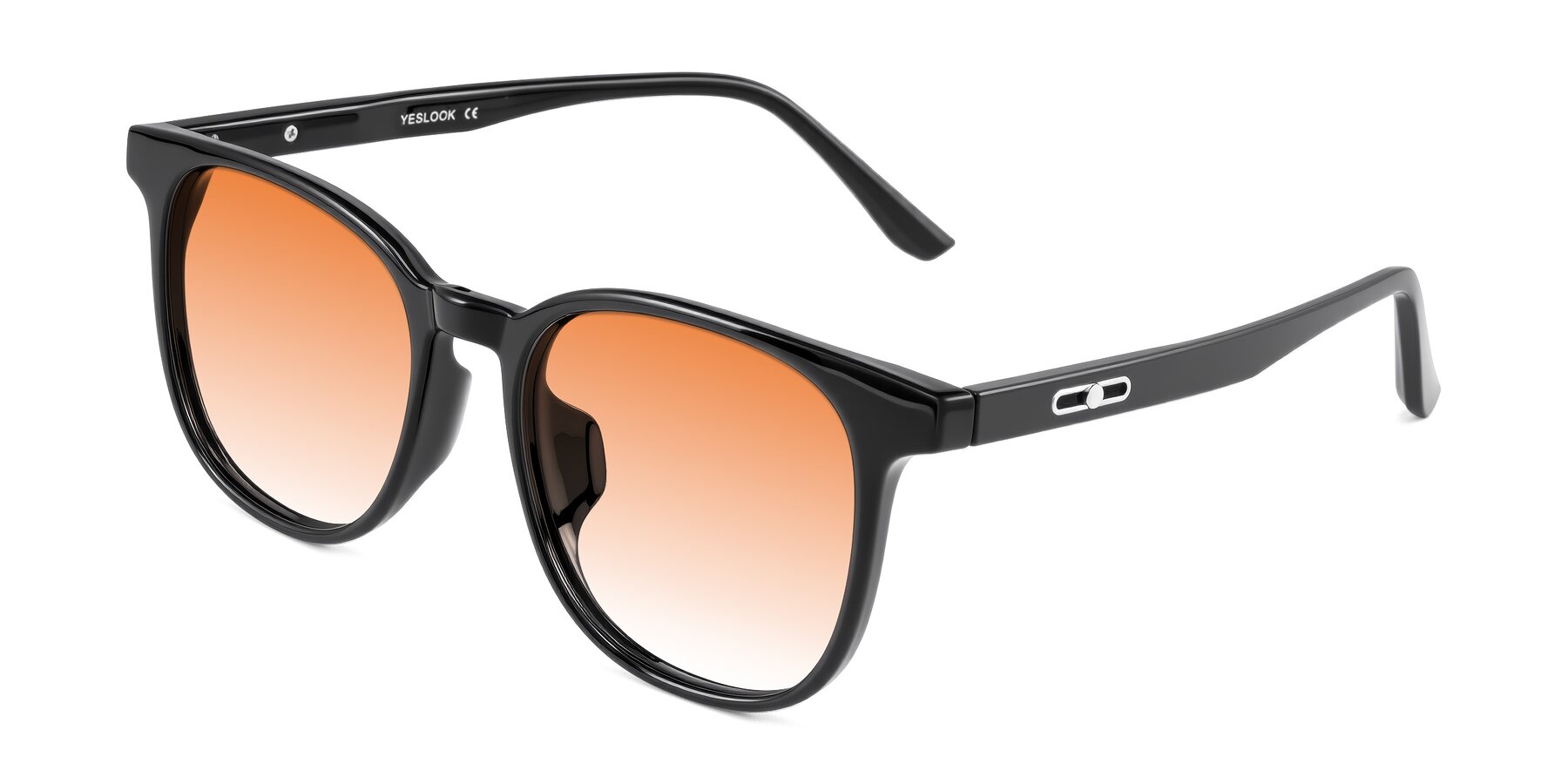 Angle of Ruhling in Black with Orange Gradient Lenses