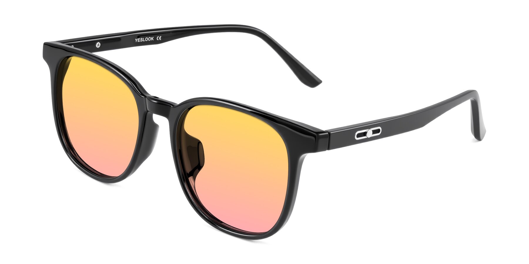 Angle of Ruhling in Black with Yellow / Pink Gradient Lenses