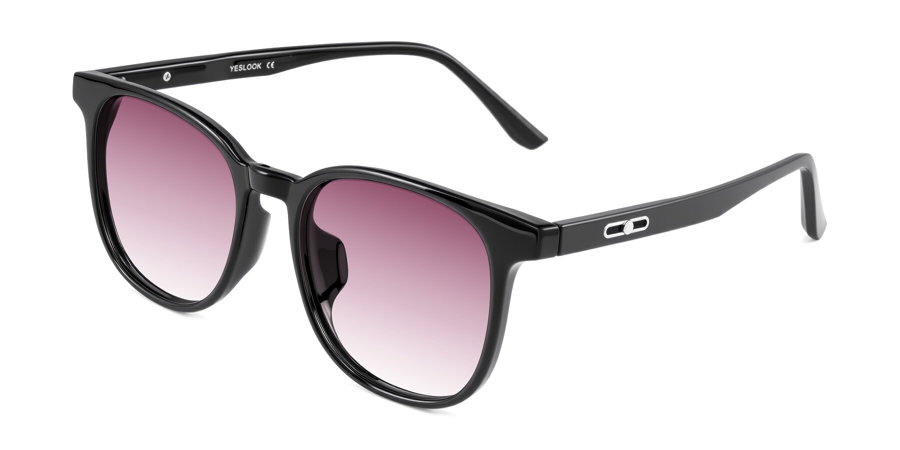 Angle of Ruhling in Black with Wine Gradient Lenses