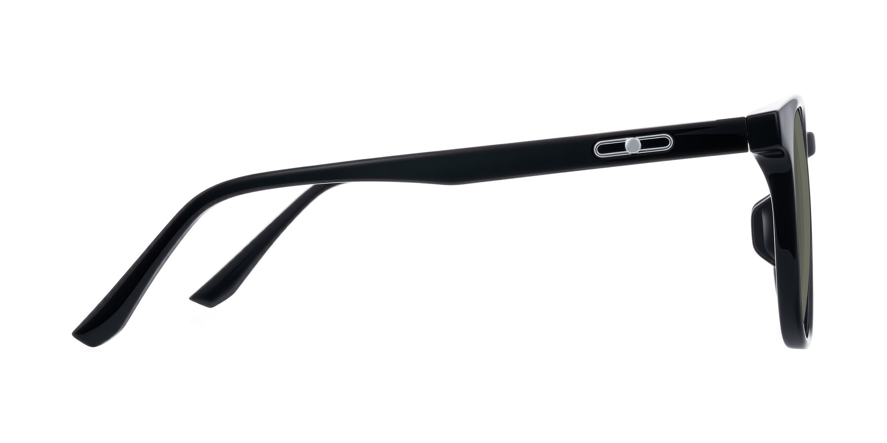 Side of Ruhling in Black with Gray Polarized Lenses