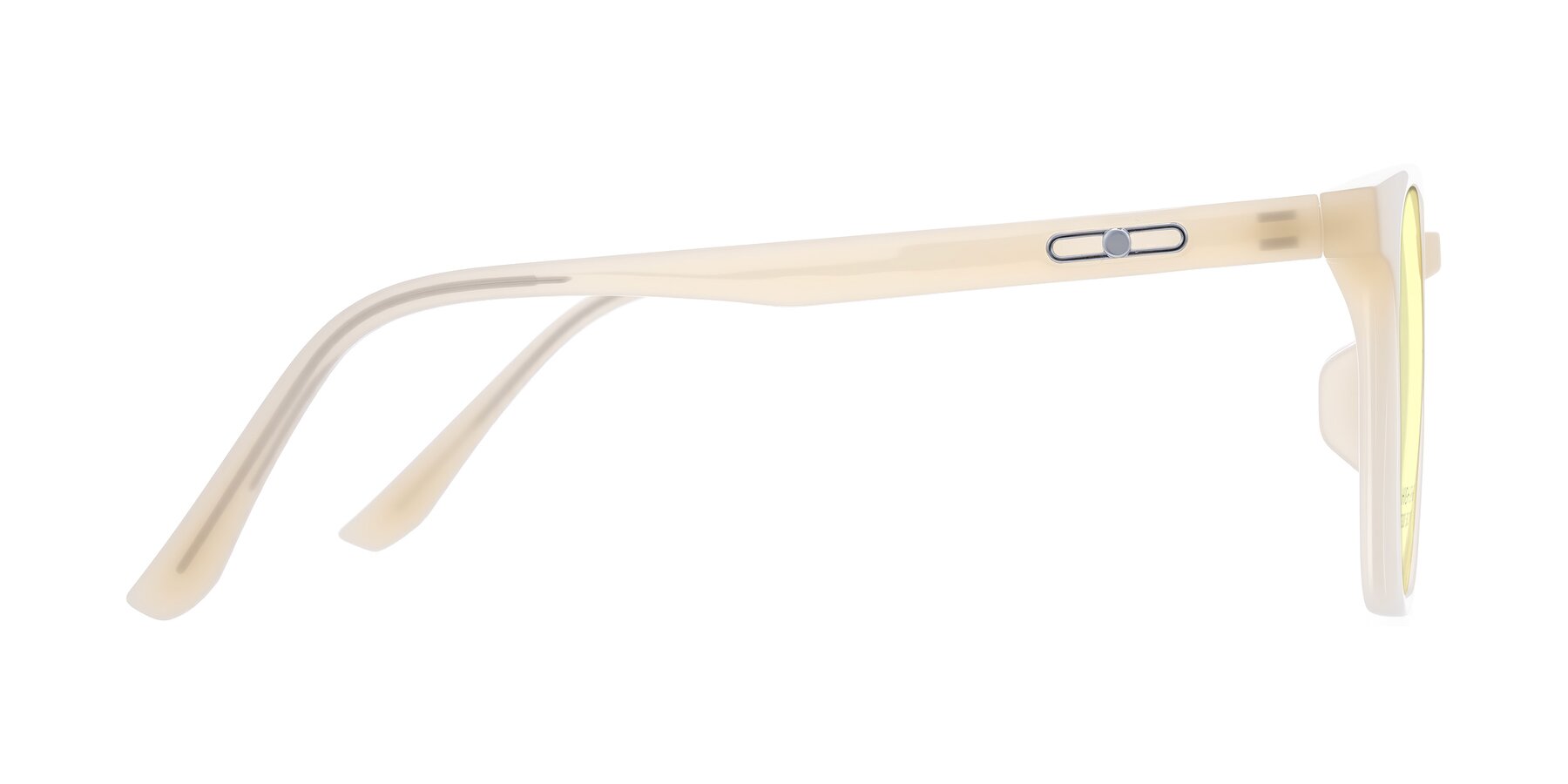 Side of Ruhling in Apricot with Light Yellow Tinted Lenses