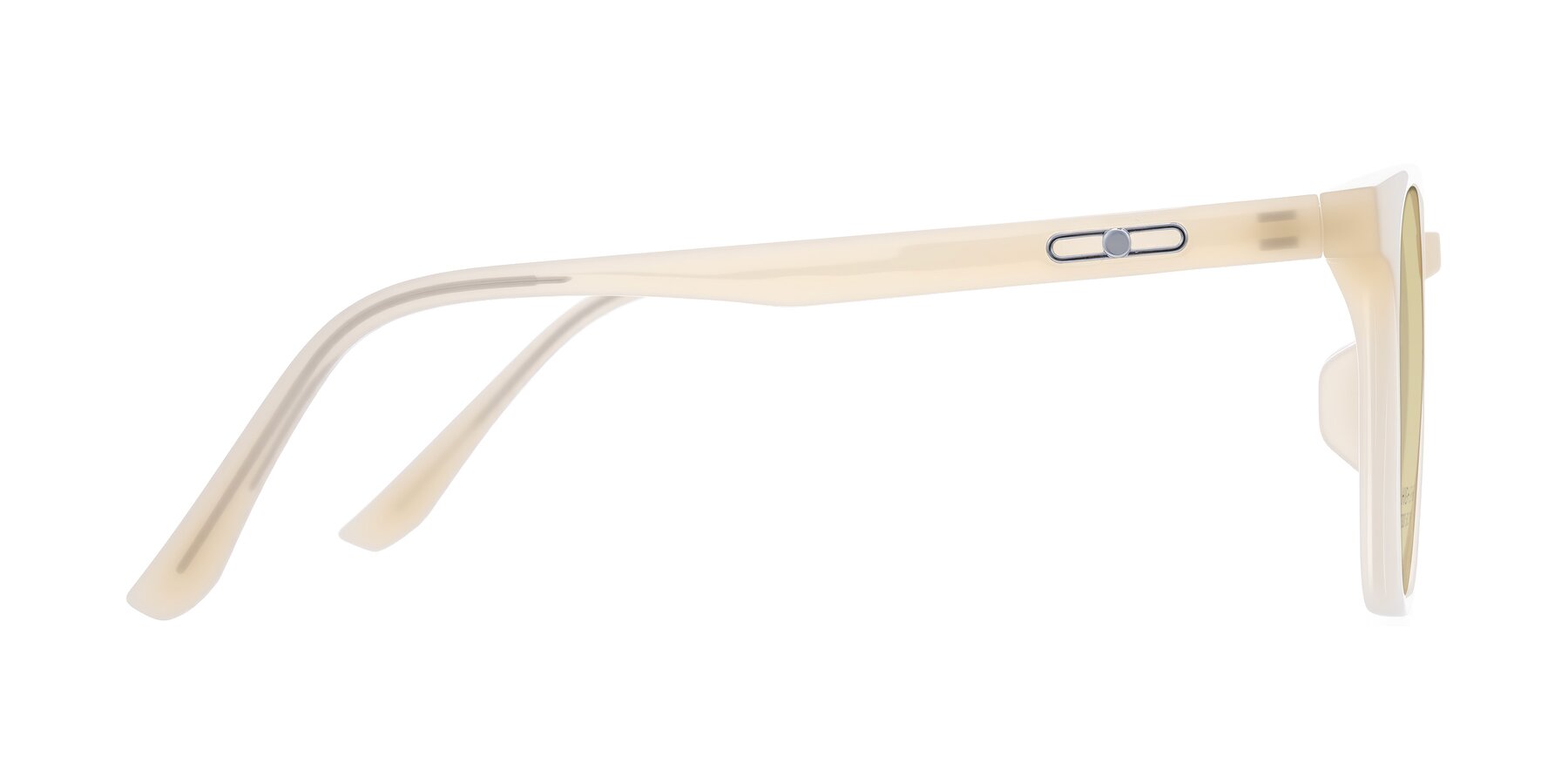 Side of Ruhling in Apricot with Light Champagne Tinted Lenses