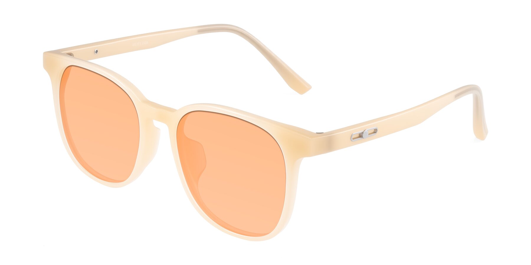 Angle of Ruhling in Apricot with Light Orange Tinted Lenses