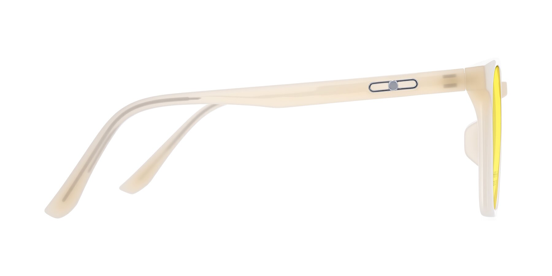 Side of Ruhling in Apricot with Medium Yellow Tinted Lenses