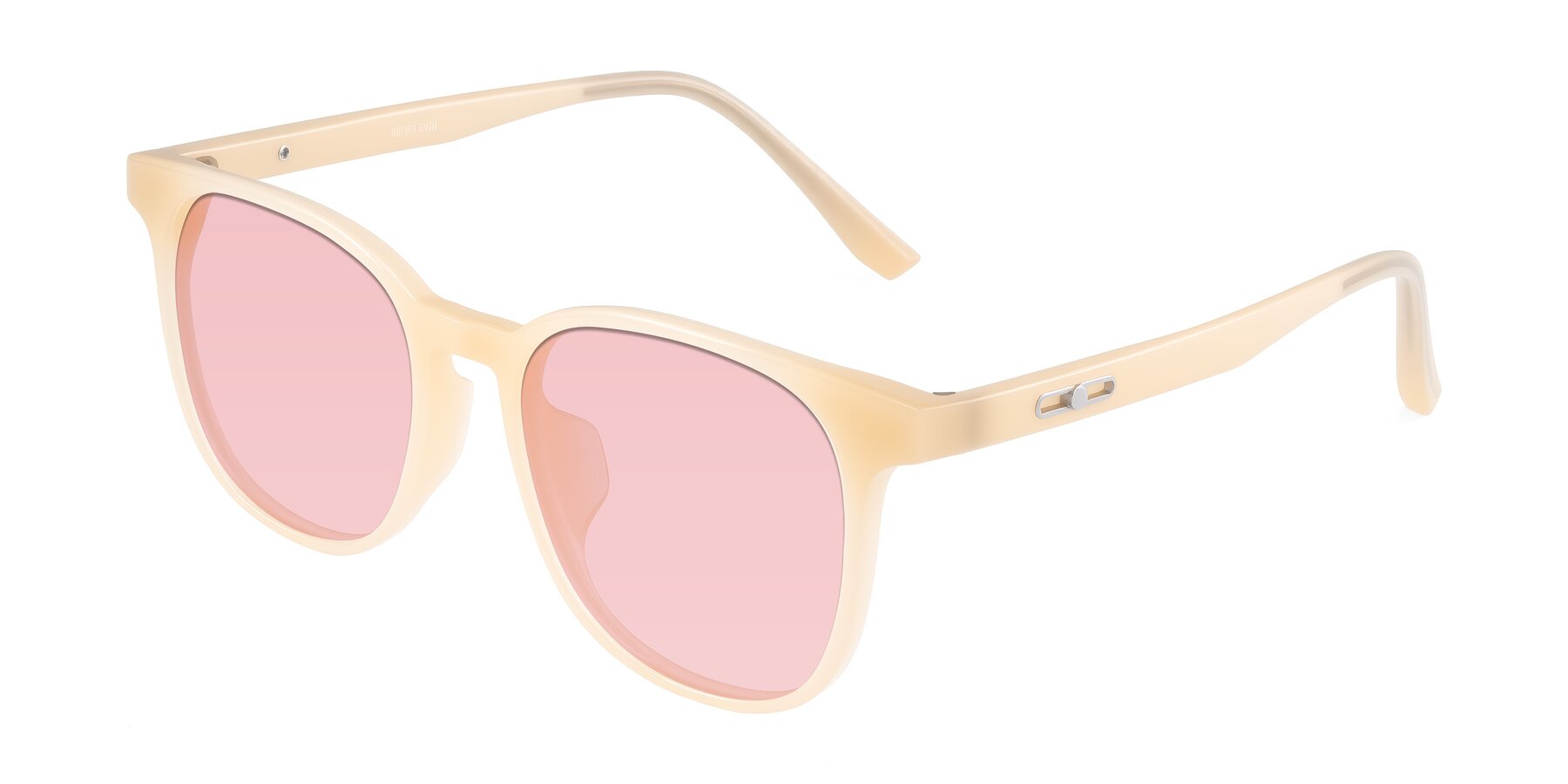 Angle of Ruhling in Apricot with Light Garnet Tinted Lenses