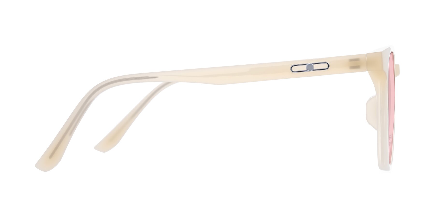 Side of Ruhling in Apricot with Light Garnet Tinted Lenses