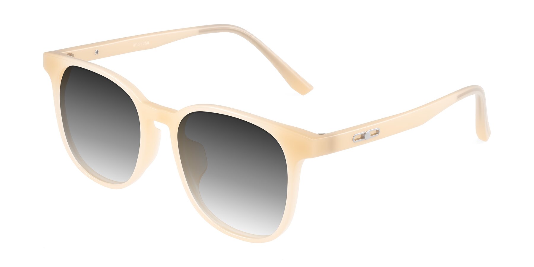 Angle of Ruhling in Apricot with Gray Gradient Lenses