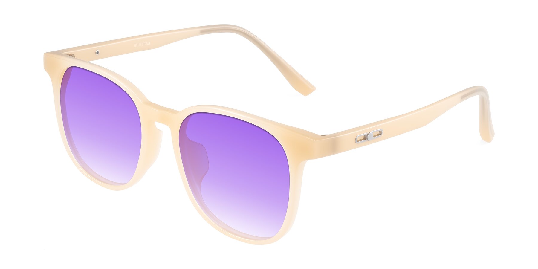 Angle of Ruhling in Apricot with Purple Gradient Lenses