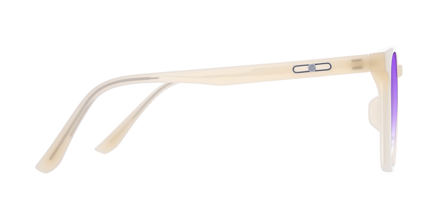 Side of Ruhling in Apricot with Purple Gradient Lenses