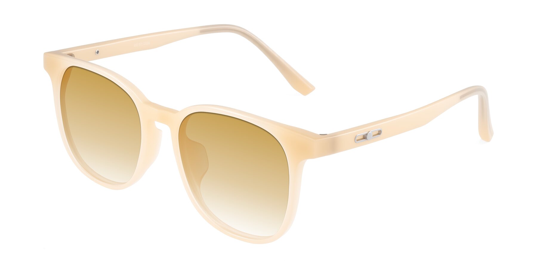 Angle of Ruhling in Apricot with Champagne Gradient Lenses