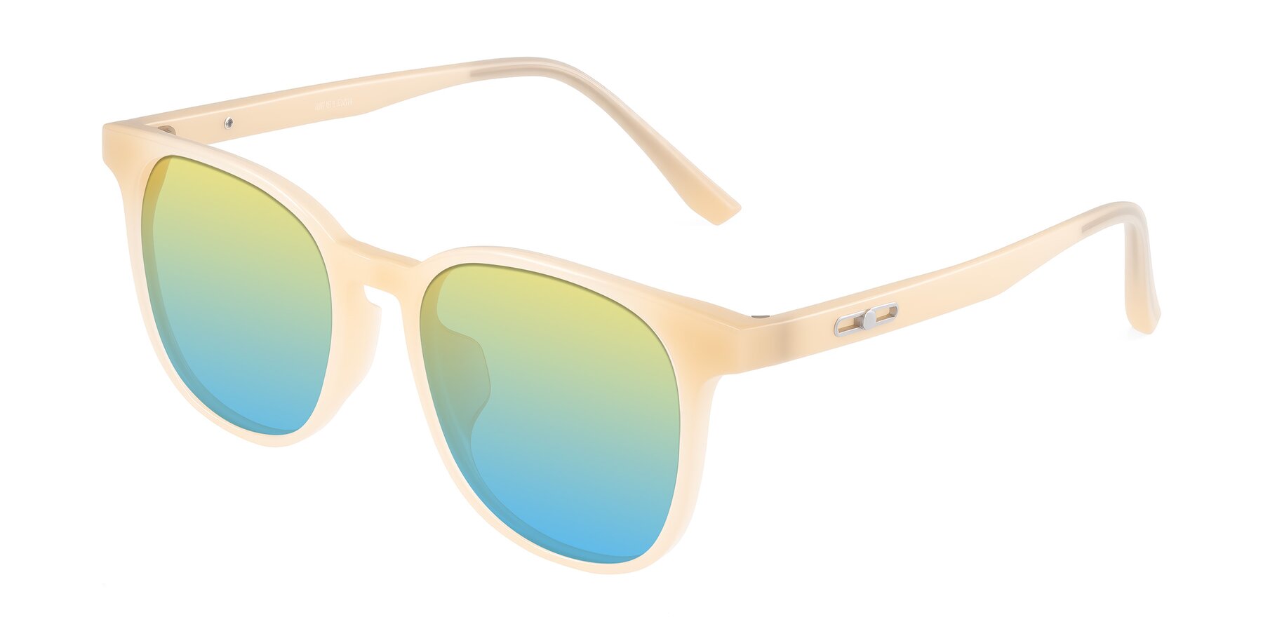 Angle of Ruhling in Apricot with Yellow / Blue Gradient Lenses