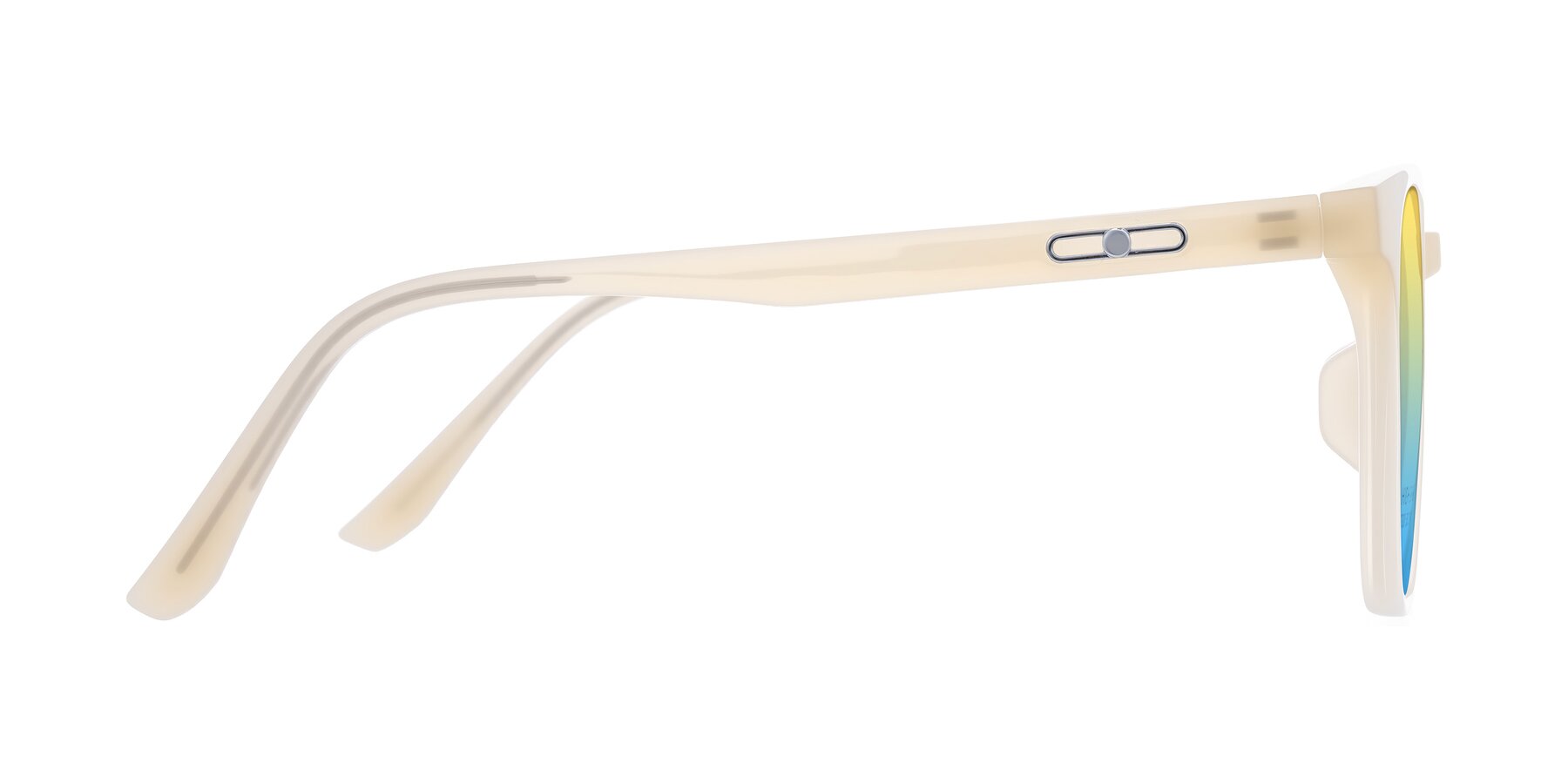 Side of Ruhling in Apricot with Yellow / Blue Gradient Lenses