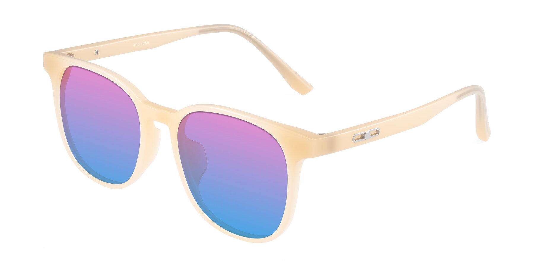 Angle of Ruhling in Apricot with Pink / Blue Gradient Lenses
